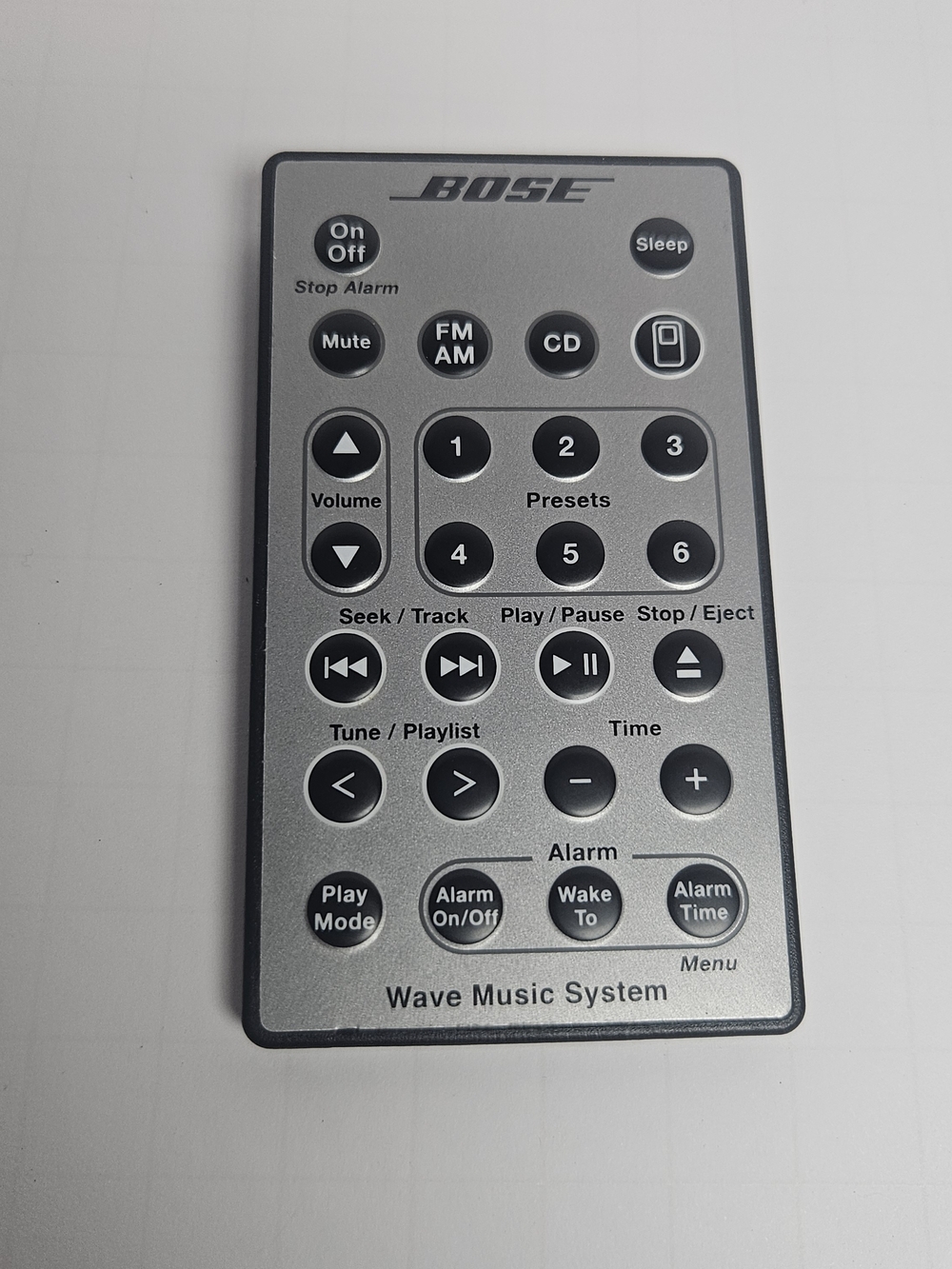 Bose Wave Music System Remote - Silver and Black